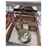 TWIG FURNITURE & PAINTED GOURD