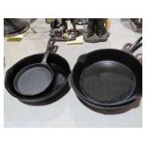 (4) NICE OLD CAST IRON SKILLETS