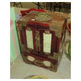 HANDCARVED BRASS & SHELL STORAGE BOX