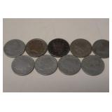 (9) LIBERTY V NICKELS MISC DATES