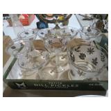 VTG LIBBEY SILVER FOILAGE/ FROSTED WINE GLASS& BUC