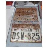 (9) VTG TEXAS LICENSE PLATES