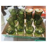 VTG INDIANA WHITEHALL AVOCADO GREEN GLASSES