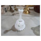FENTON SPANISH LACE , SILVER CREST PAINTED BELL