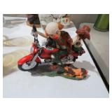 VINTAGE CERAMIC MOTORCYCLE CLOWN