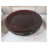 VINTAGE CRISTAL D ARQUES DURAND RUBY PLATES