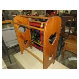 WOOD W/ HEART CUT OUT QUILT RACK