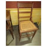 VTG VICTORIAN SIDE CHAIR W/ WOVEN SEAT
