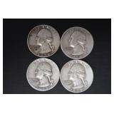 (2) 1959 P, (2) 1959 D WASH. QUARTERS 90%