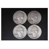 (2) 1957 P, (2) 1958 D WASH. QUARTERS 90%