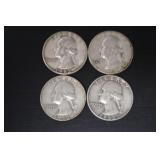 (2) 1962 P, (2) 1962 D WASH. QUARTERS 90%