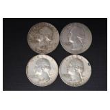 (4) 1964 P WASH. QUARTERS 90%