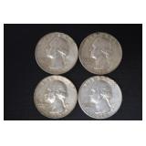 (4) 1964 P WASH. QUARTERS 90%