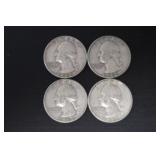 (1) 1962 P, (3) 1962 D WASH. QUARTERS 90%
