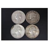 (4) 1964 P WASH. QUARTERS 90%