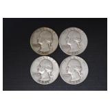 (4) 1956 P WASH. QUARTERS 90%