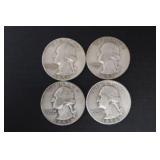 1956 P/D, (2) 1957 D WASH. QUARTERS 90%