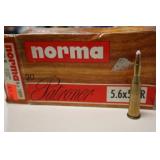19 ROUNDS NORMA 5.6.52 AMMUNITION