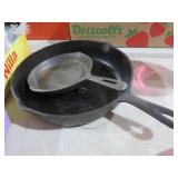 (2) CAST IRON SKILLETS