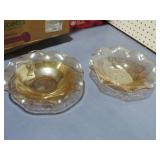 (2) VINTAGE IRIS PATTERN BOWLS