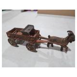 CAST IRON EXPRESS GOAT AND WAGON