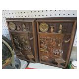 PAIR OF MID CENTURY MILLER STUDIO KITCHEN HANGINGS