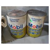 COLLECTION OF VINTAGE MOBIL OIL CANS