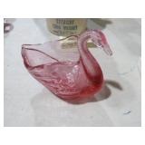 FENTON CRANBERRY GLASS SWAN