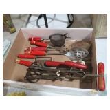ALL RED HANDLE VINTAGE KITCHEN ITEMS