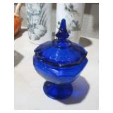 COBALT BLUE CANDY JAR