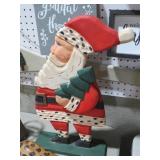 LARGE WOOD CARVED SANTA