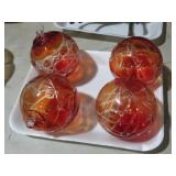 (4) GLASS BALLS