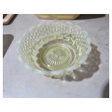 FENTON HOBNAIL OPALESCENT URANIUM BOWL