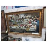 LARGE ORNATE GOLD FRAMED WALL MIRROR