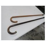 (2) VINTAGE WOOD WALKING CANES