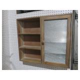 WOOD HANGING WALL CABINENT WITH SHELFS