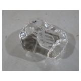 VINTAGE TITTOT ART GLASS ETCHED PAPERWEIGHT