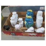 CERAMIC GLASS SALT AND PEPPER SHAKER COLLECTION