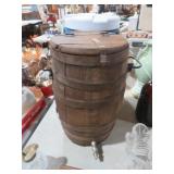 ANTIQUE WATER BARREL WITH SPOUT
