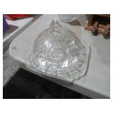 ANTIQUE BUTTER DISH WITH LID