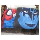 KISS AND SPIDER MAN BLANKETS