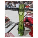 13IN TALL INTITIALS SMITH GREEN SWUNG VASE