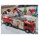 TONKA FIRETRUCK AND HELICOPTER