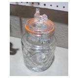 UNUSUAL GLASS CHICKEN JAR