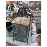 ANTIQUE METAL AND WOOD CHURN