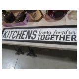 WOOD KITCHEN FAMILY TOGETHER SIGN
