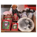 COLLECTION OF VINTAGE DOLLS, PLATES, AND ORNAMENTS