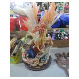 16IN TAL DRAGON & WIZARD VINTAGE FIBER OPTIC LIGHT