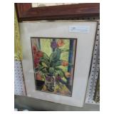 FRAMED ARTIST SIGNED STILL LIFE FLORAL PAINTING