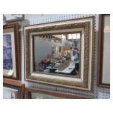 GOLD ORNATE FRAMED WALL MIRROR